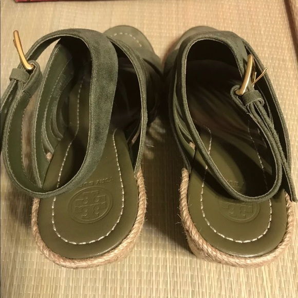 Tory Burch Bailey Multi-Strap Wedge Espadrille 9.5 - Picture 6 of 8